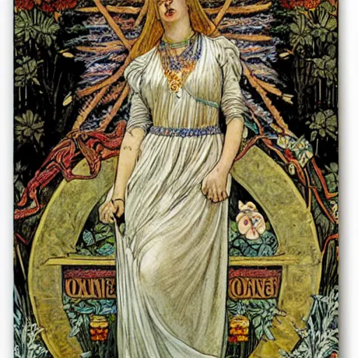 Image similar to May Queen, by Walter Crane