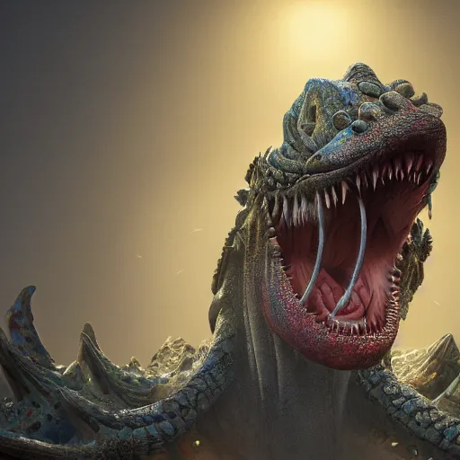 Prompt: Very very very very highly detailed epic central composition photo of endless tongue creature, intricate, extremely detailed, digital painting, smooth, sharp focus, hyper realistic illustration, volumetric lighting, incredible art by Pixar, artstation, concept art, Octane render in Maya and Houdini