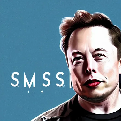 Image similar to music cover for elon musk, 4 k quality