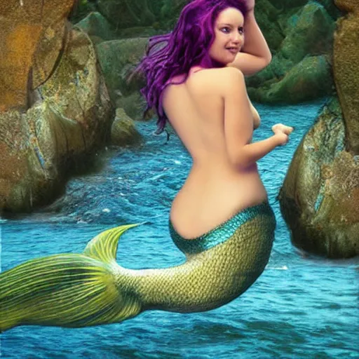 Prompt: photo of a mermaid realistic photo,