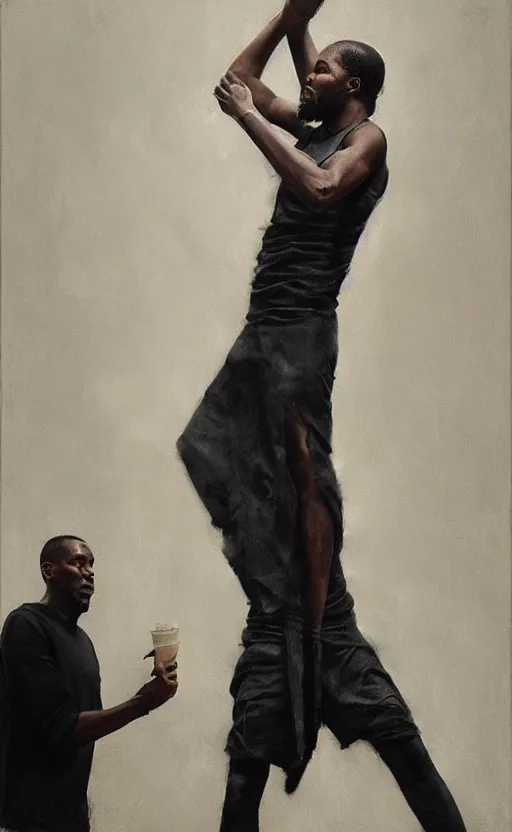 Image similar to kevin durant wearing rick owens by zhaoming wu, nick alm