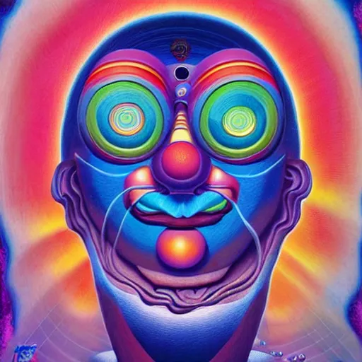 Image similar to psychedelic astronaut attaining enlightenment in the style of octavio ocampo naoto hattori, cg society, trending on artstation, award winning