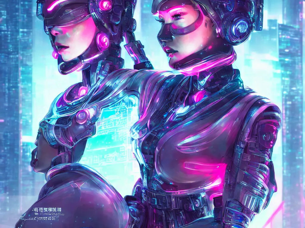 Image similar to portrait futuristic female cyber warrior, on cyberpunk neon light tokyo rooftop, ssci - fi and fantasy, intricate and very beautiful, concept art, smooth, illustration, art by rossdraws and taekwon kim / a - rang, luxearte and liya nikorov and rongzhen luo