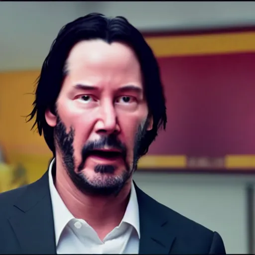 Image similar to Keanu reeves In Rick and Morty 4K detailed super realistic