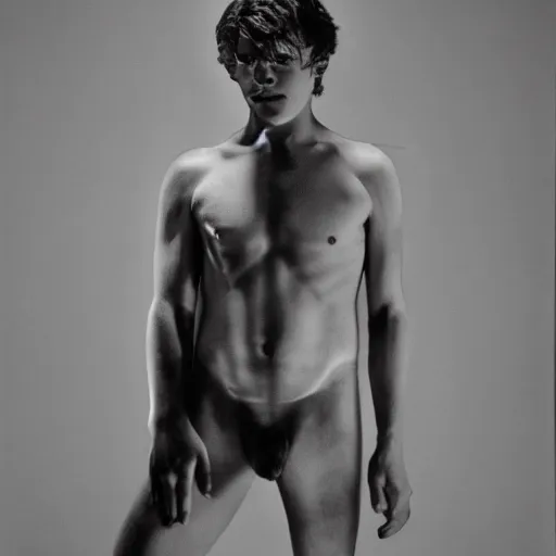 Image similar to evan peters by robert mapplethorpe