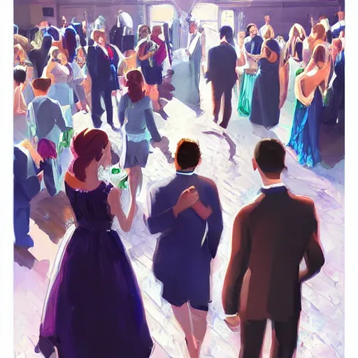 Prompt: A Punchup at a Wedding, Digital Art, Trending on Artstation