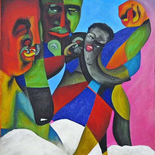 Image similar to i blind from the light when notorious blizzard is raging by beauford delaney