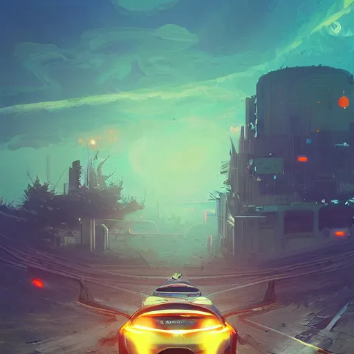 Image similar to solarpunk hovercar, clean energy, green technology, highway, sunny day, futurism, intricate, glow, highly detailed, peaceful, utopia, bright, digital painting, artstation, concept art, smooth, sharp focus, epic landscape, art by akihiko yoshida and tim mcburnie and anato finnstark