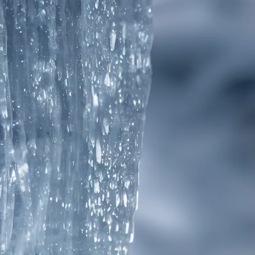 Image similar to see through clear sheet of ice sheet of ice in front of face behind ice 80mm close up