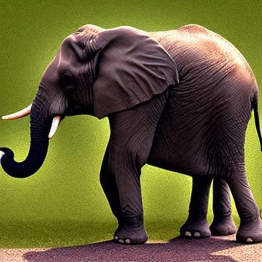 Image similar to an elephant standing on a ball, photography, award winning, high definition