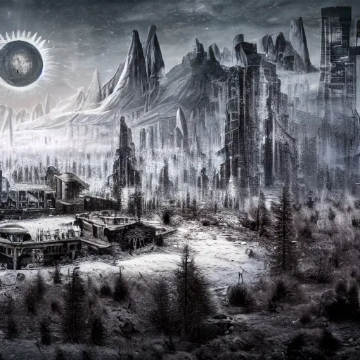 Image similar to hyperborean dystopia