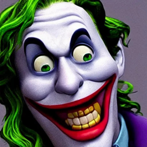 Image similar to A pixar movie about the Joker