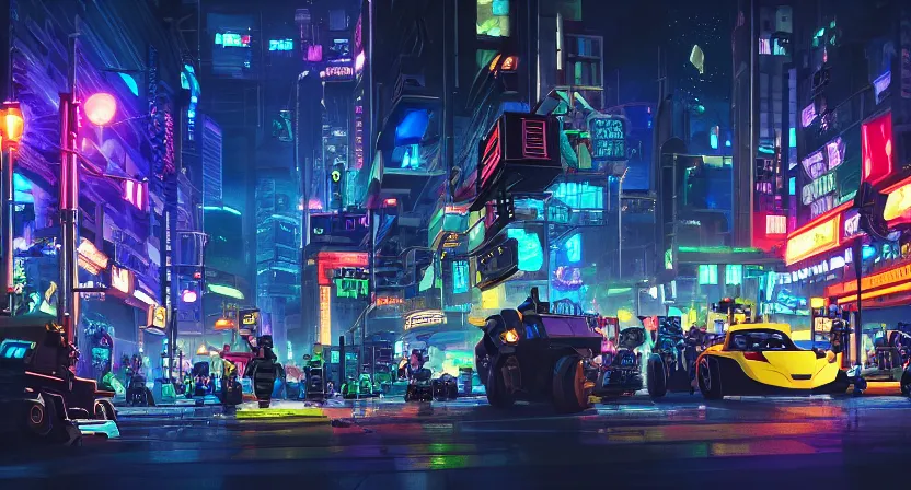 Cyberpunk Street Neon Night Lights 4k Wallpaper,HD Games