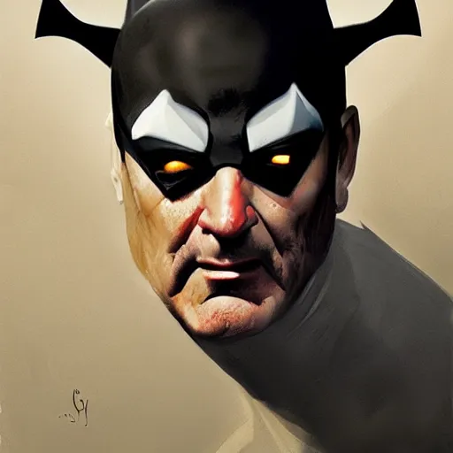 Image similar to bill murray as batman, dramatic light, painted by stanley lau, painted by greg rutkowski, painted by stanley artgerm, digital art, trending on artstation