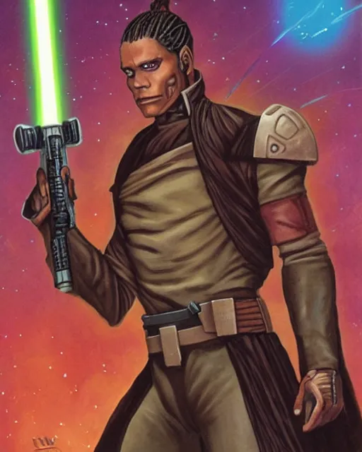 Image similar to quinlan vos from star wars legends by tsuyoshi nagano