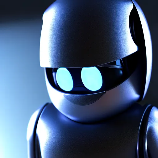 Image similar to a cute little robot. super realistic 8 k render of a dark hooded powerful elegant, cinematic composition