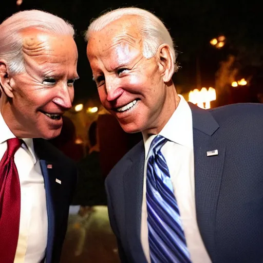 Image similar to photo of an alien meeting joe biden, award winning