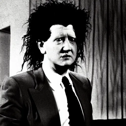 Image similar to david lynch as eraserhead cinematic hdr realistic 3 5 mm