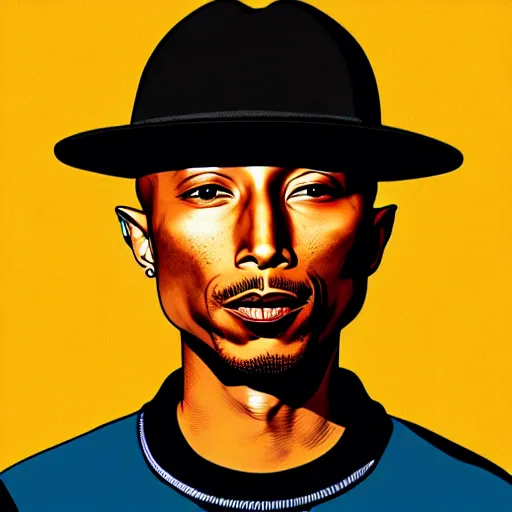 Image similar to pharrell williams by olivier bonhomme