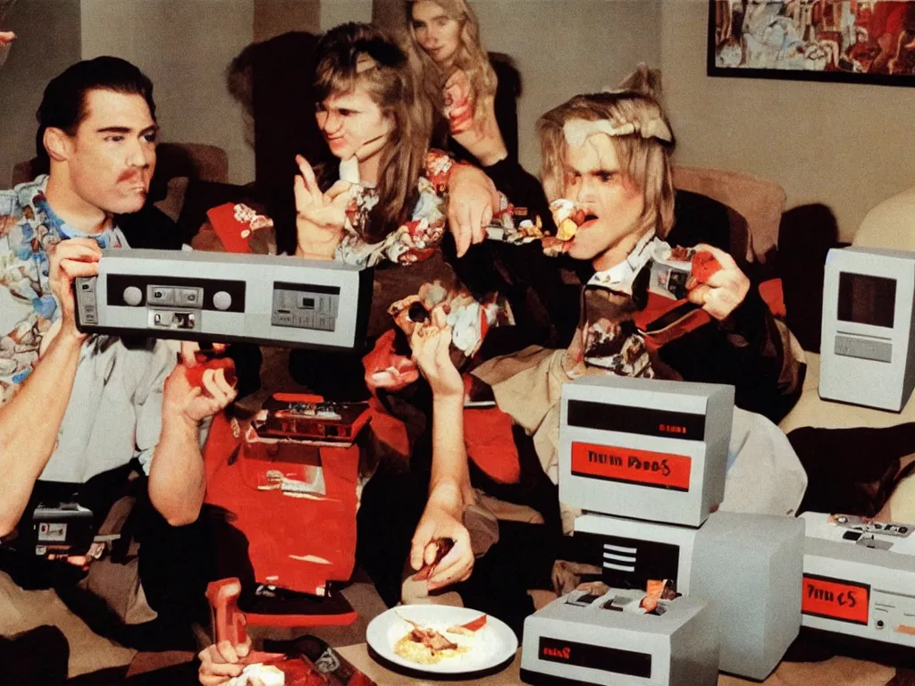 Image similar to twin peaks eating a nes video console