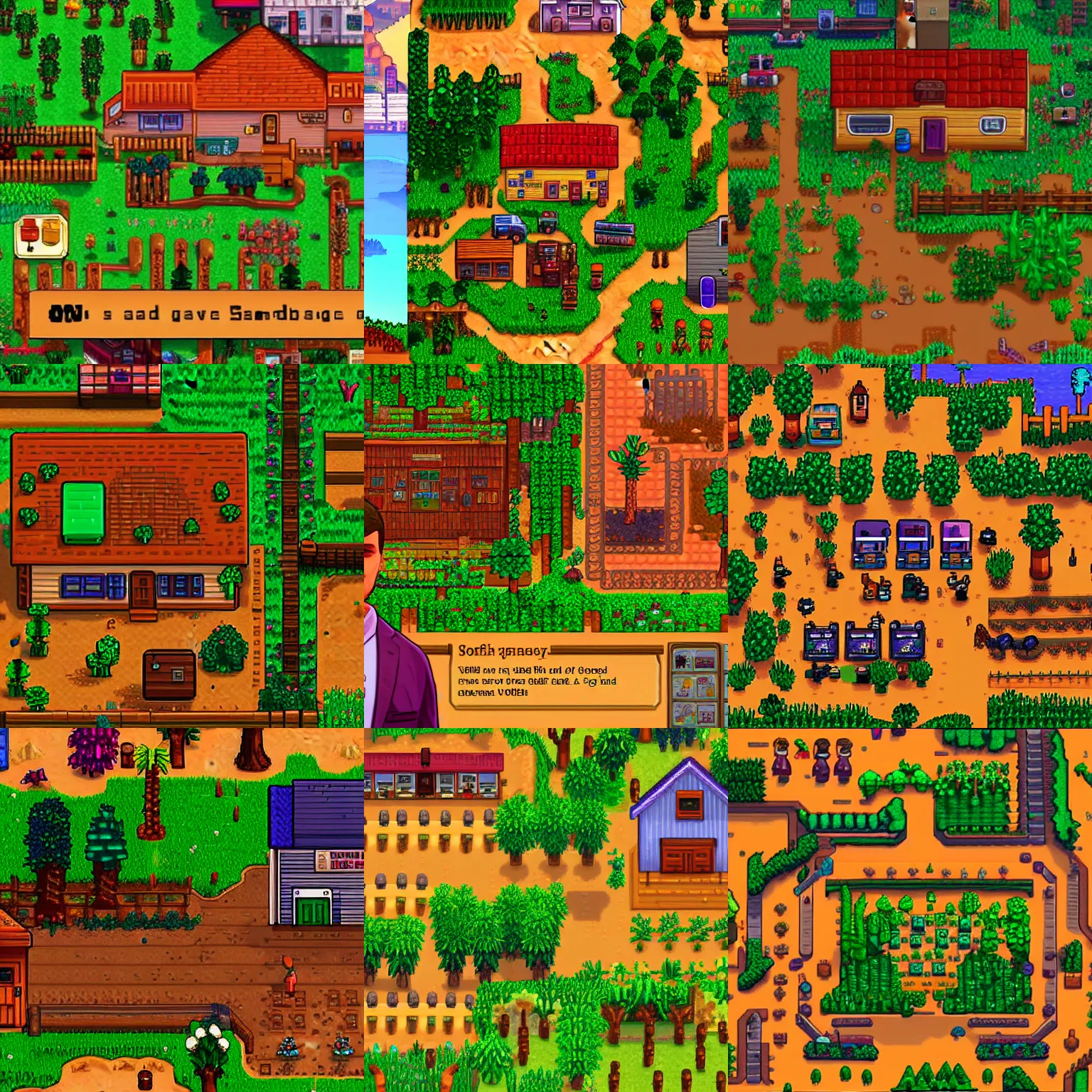 Prompt: grand theft auto 5 in stardew valley style