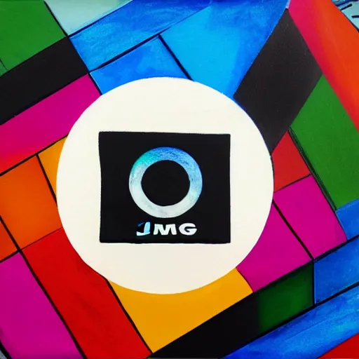 Image similar to 3 d of the mega online radio logo symbol, flat paint, acrylic, minimal, abstract, art style by joshy sly, water color, soft pastel colors, generate multiple random colors