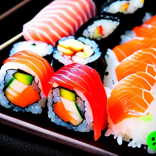 Image similar to macro gourmet top quality sushi sashimi photography professional photograph