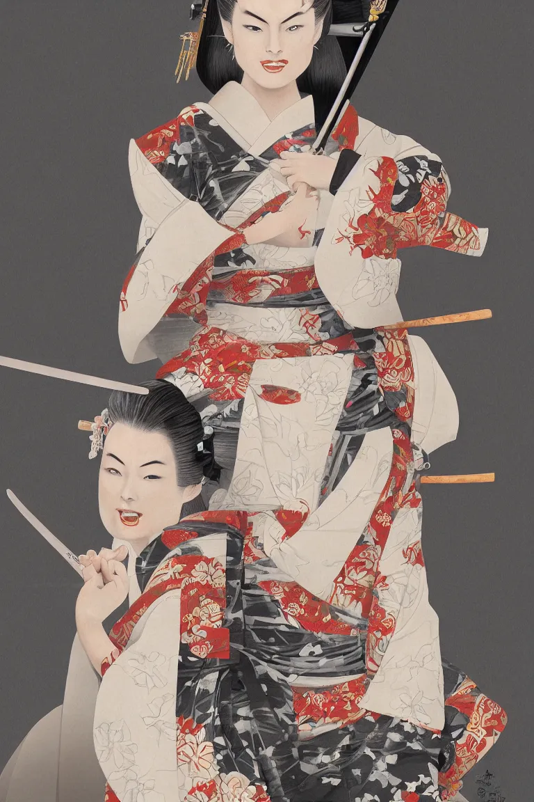 A Beautiful Ultradetailed Samurai Geisha Art Of Margot Stable Diffusion Openart