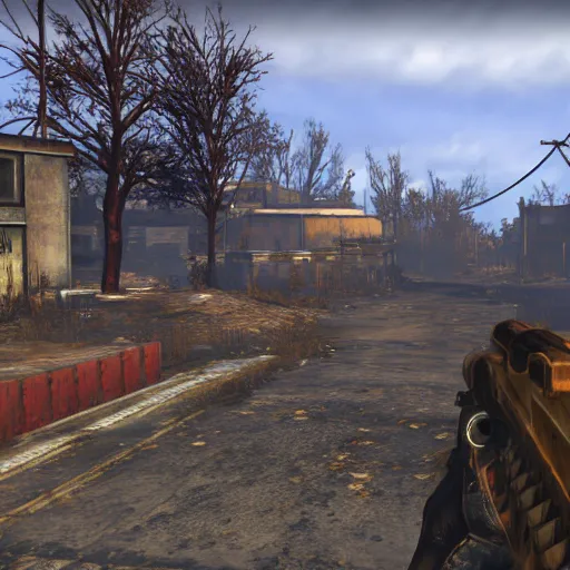 Image similar to fallout 4 but rendered in n 6 4 graphics.