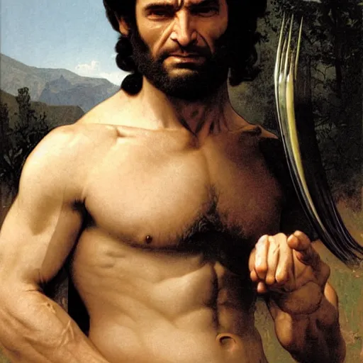 Prompt: Wolverine by William Adolphe Bouguereau