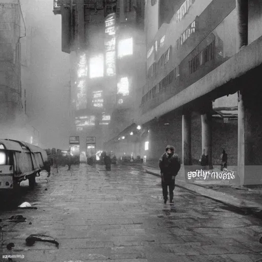 Prompt: film still blade runner set in the Soviet Union