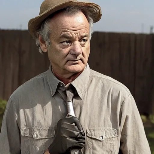 Image similar to bill murray in walking dead