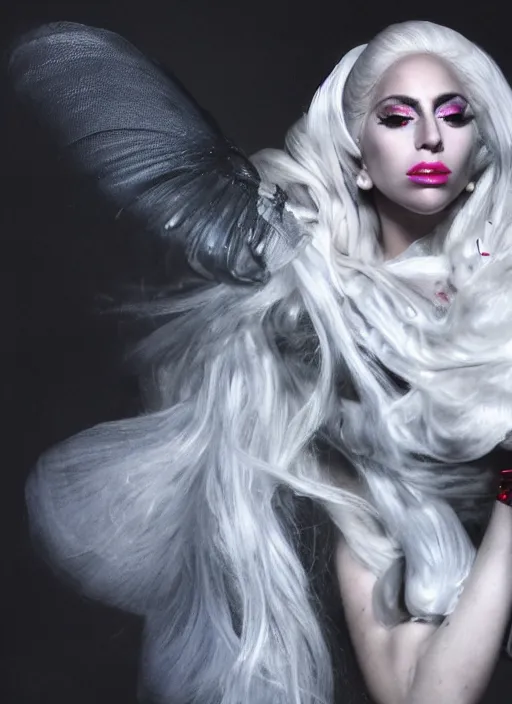 Image similar to lady gaga by nick knight, born this way, born this way album, red weapon 8 k s 3 5, cooke anamorphic / i lenses, highly detailed, cinematic lighting