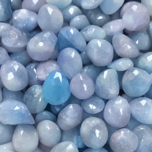 Prompt: light blue gemstone