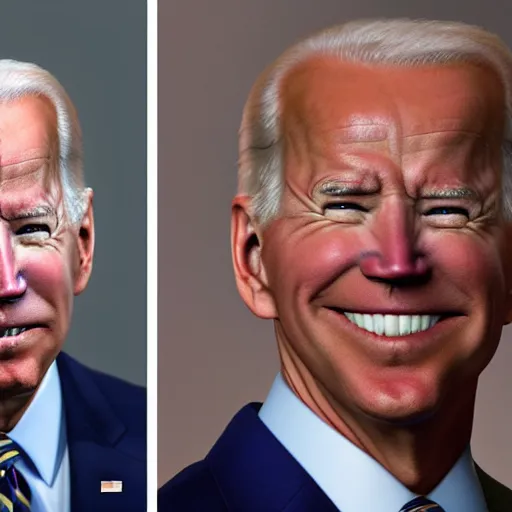 Image similar to Gigachad as Joe Biden, Full body portrait, 4k hd photography