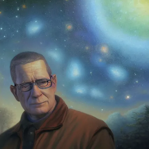 Prompt: UHD tonalism cosmic painting of Hank Hill, by Antonio Caparo and Ferdinand Knab and Greg Rutkowski, UHD, photorealistic, trending on artstation, trending on deviantart