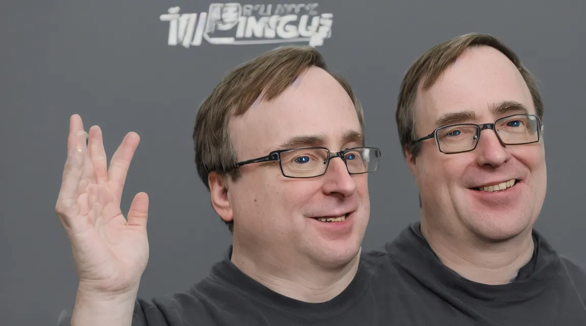 Image similar to vinil scale figure of Linus Torvalds, photo product