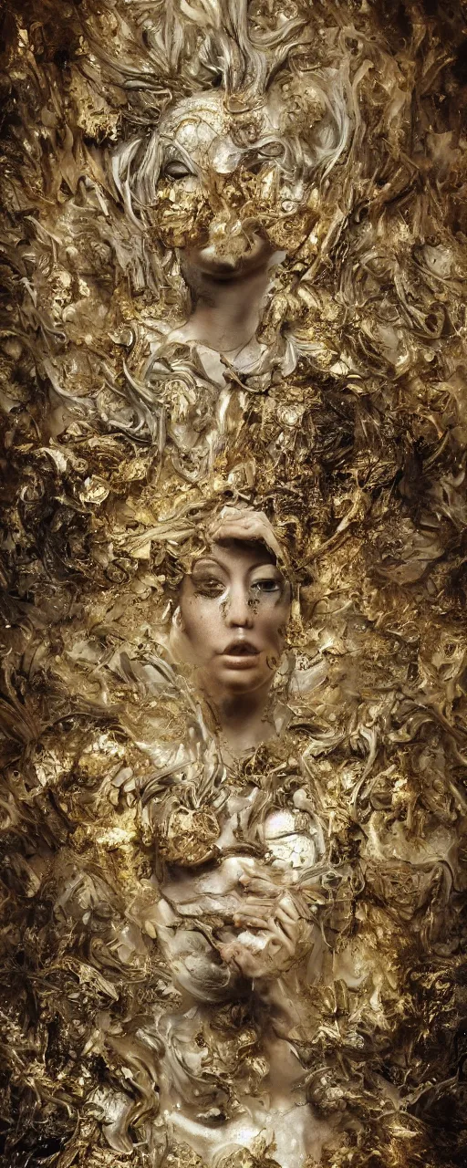 portrait photo of a surreal goddess in the middle of a | Stable ...