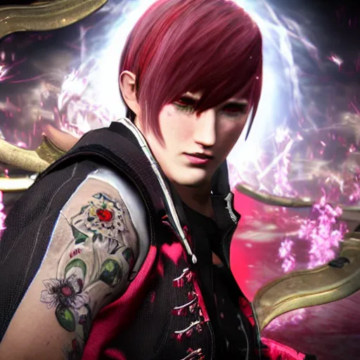 Image similar to Lil Peep in Tekken7,