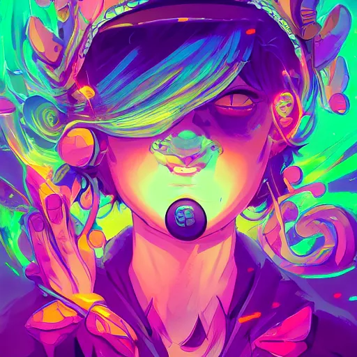 Image similar to skill magic deepdream radiating a glowing aura stuff loot legends stylized digital illustration video game icon artstation lois van baarle, ilya kuvshinov, rossdraws,