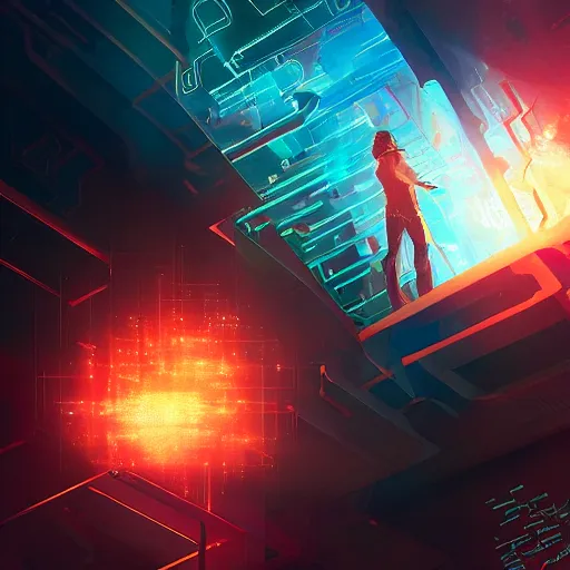 Prompt: a molotov cocktail floating in cyberspace, dreamlike digital illustration by greg rutkowski, android netrunner