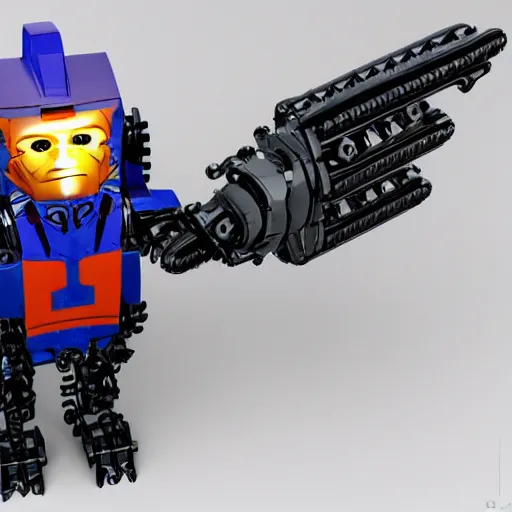 Image similar to Joe Biden face on a Bionicle body in the style of Bionicle