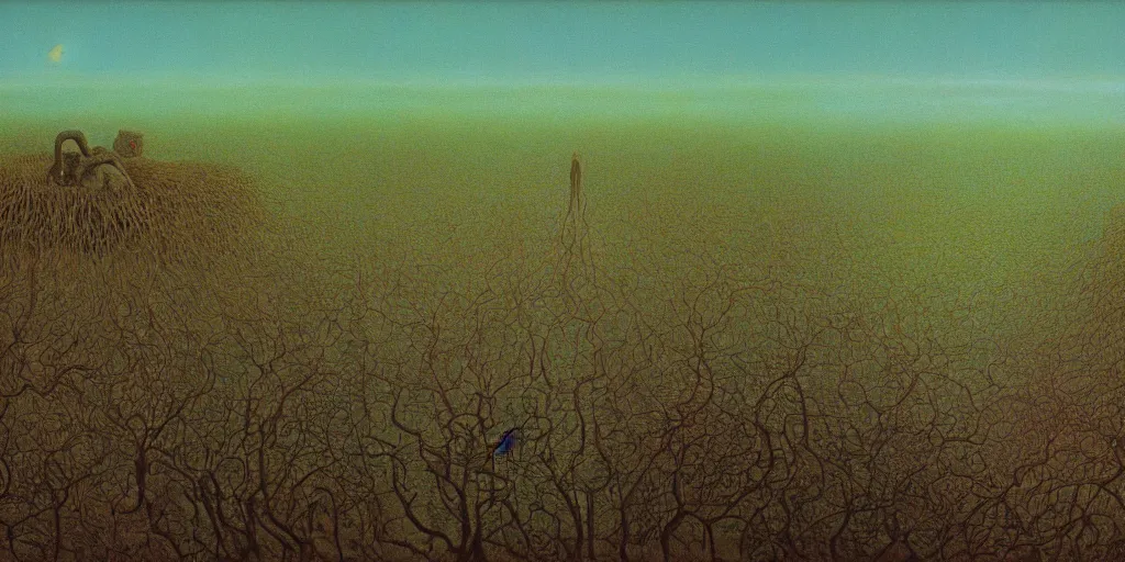 Image similar to Painting Isle of the dead, Zdzisław Beksiński, global illumination, radiant light, detailed and intricate environment