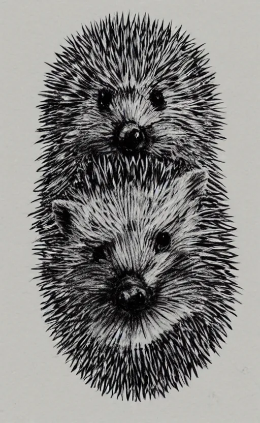 Image similar to sketch of a hedgehog with a pen on a piece of paper,