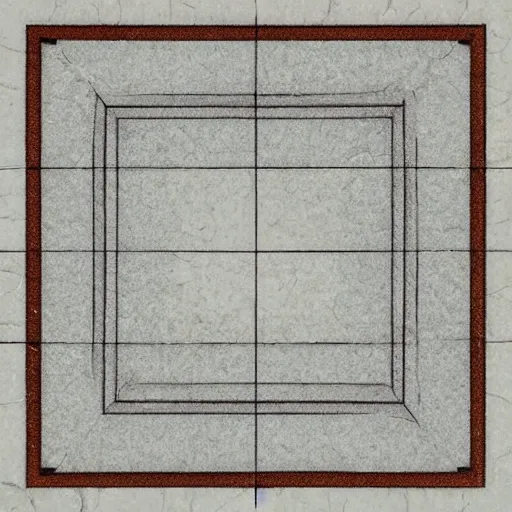 Prompt: A square inside of a square inside of a square inside of a circle inside of a square