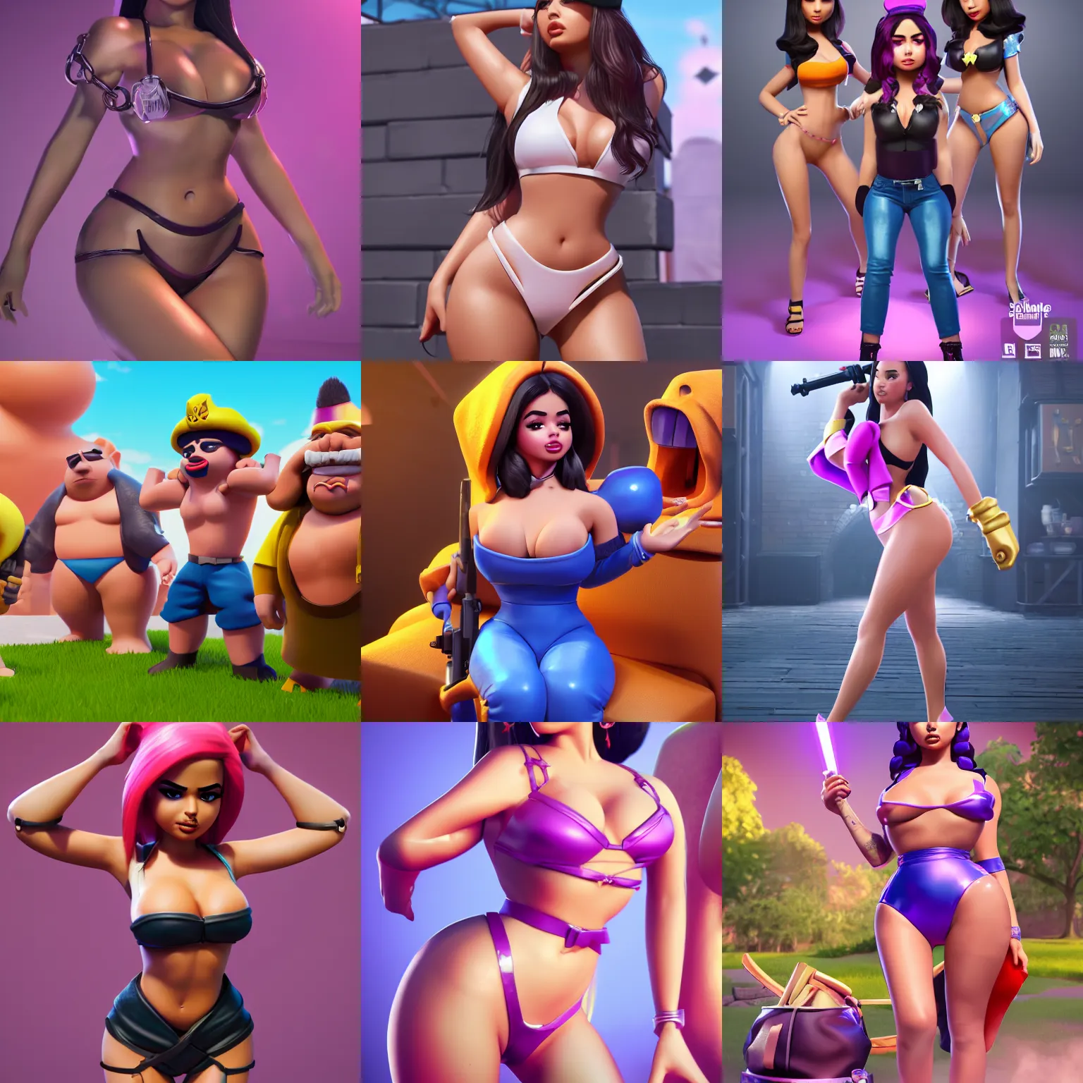 Prompt: demi rose, clash royal style characters, unreal engine 5, octane render, detailed, brawl stars, cinematografic, cinema 4 d, artstation trending