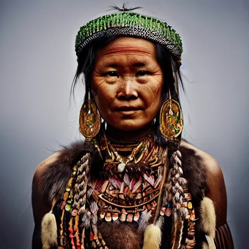 Image similar to asian tribal female by Jimmy Nelson