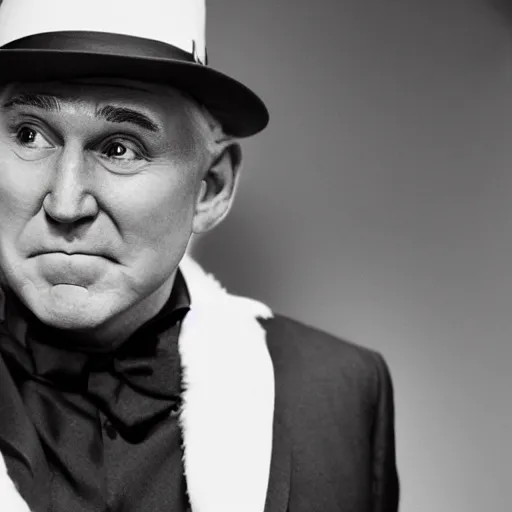 Prompt: roger stone as the penguin