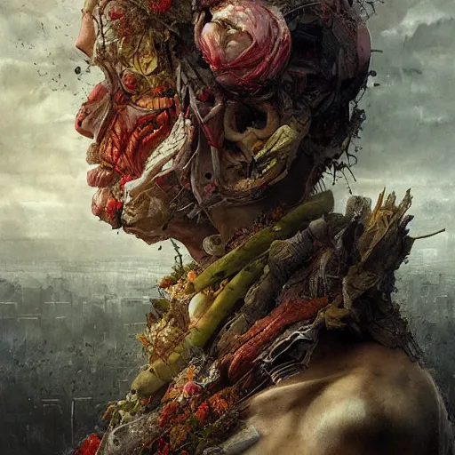 Prompt: the last thought before one dies by arcimboldo, greg rutkowski