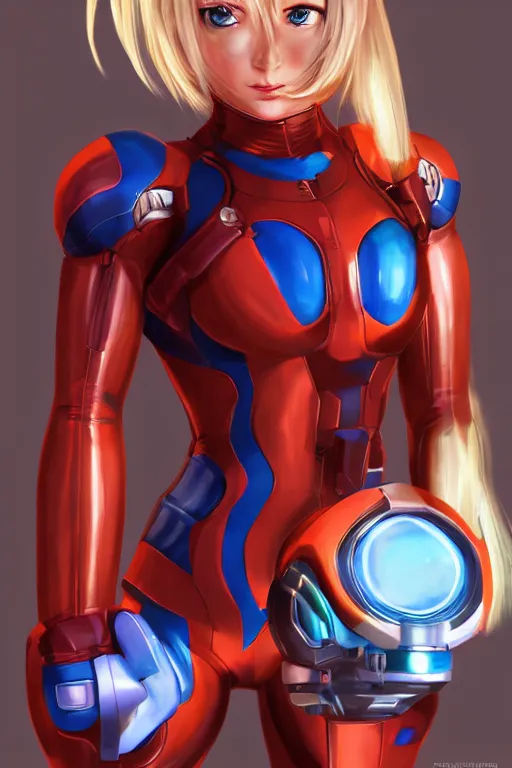 Prompt: samus aran, zero suit, clear face, symmetrical face, portrait, perfect composition, ambient lighting, cosplay, wlop, sakimichan